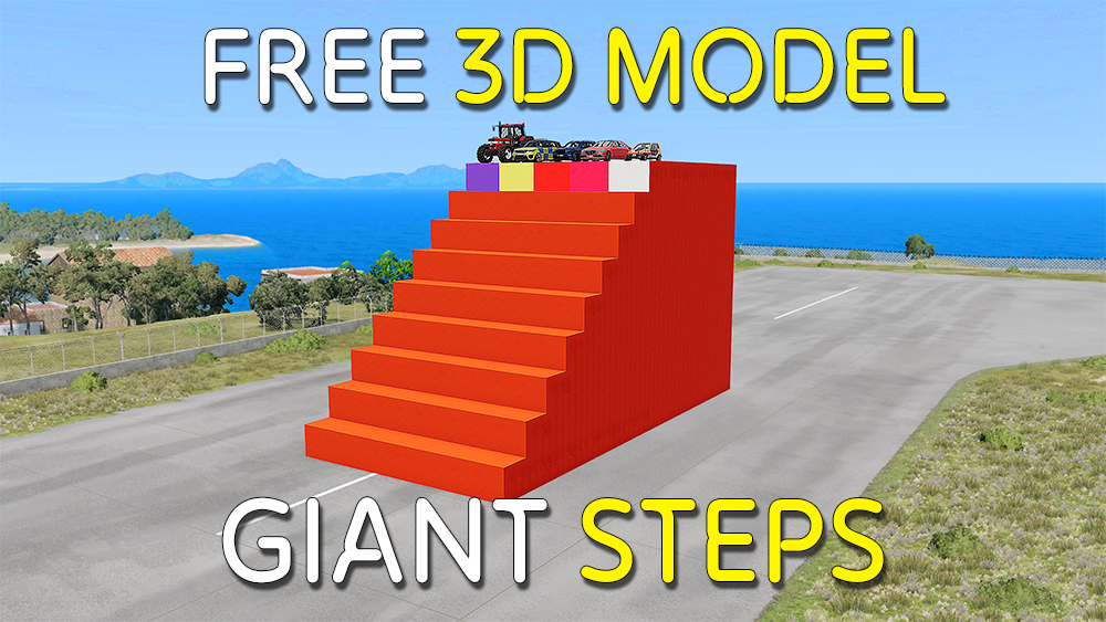 Free 3D Model - Giant Steps | GipsoCartoon